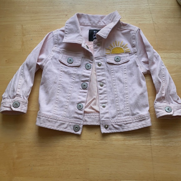 Baby Girl 12M Light Pink Jean Jacket - Picture 1 of 2